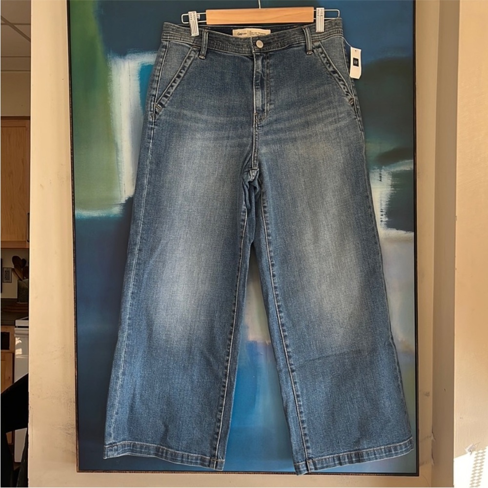 Gap 1969 wide leg trousers jeans, super high rise